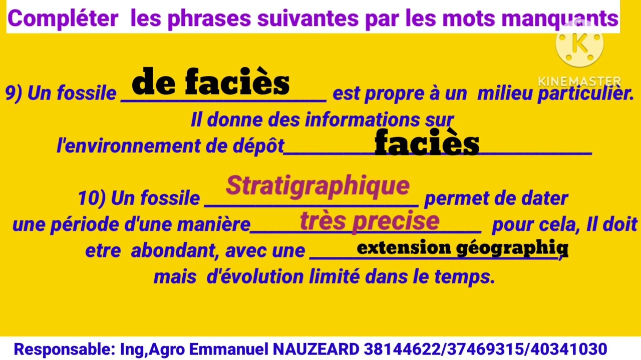 Géologie: SVT_SMP-SES: Questions Cours (les fossiles) pa al konpoze sanw pa konnen yo 💯 motivasyon