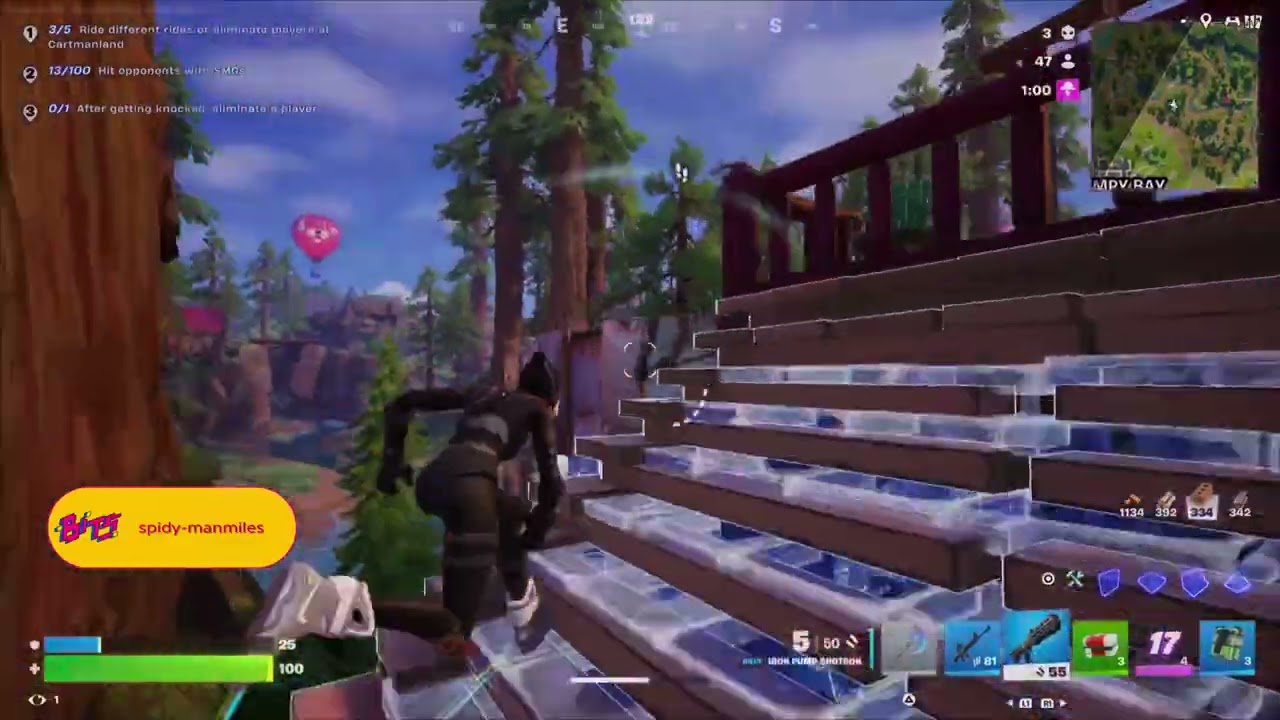 Spidy Live playing Fortnite