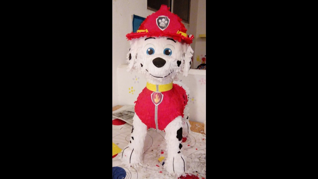 Piñata de Marshall, How to make Paw Patrol Piñata, Patrulla canina, Patrouille canine