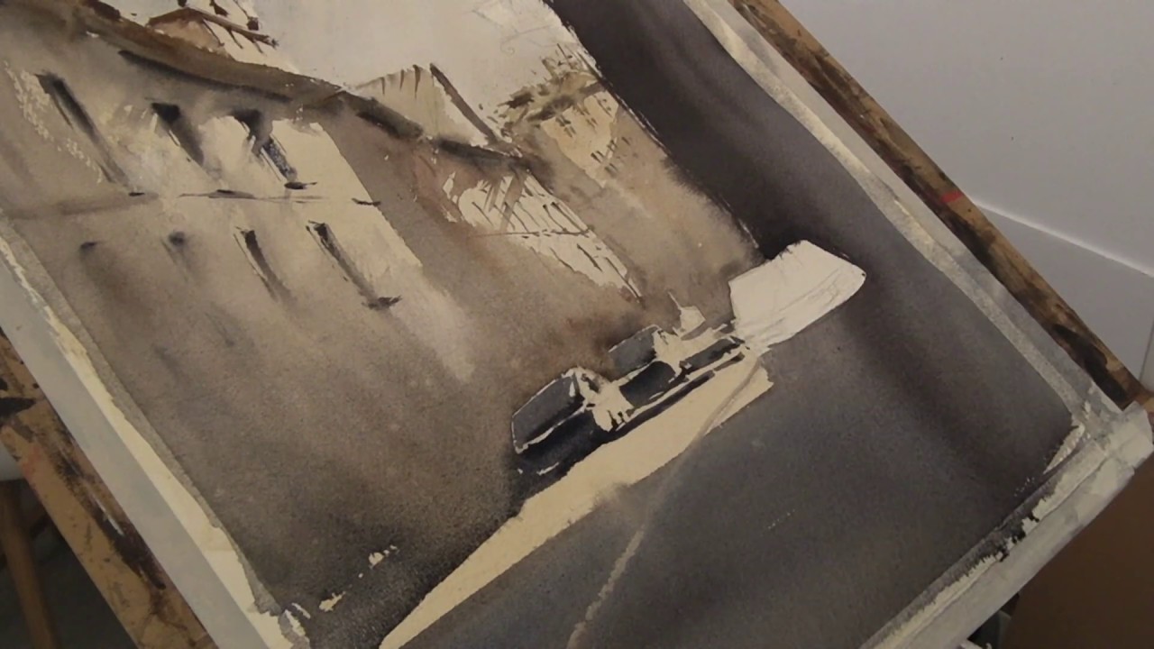 watercolor cityscape