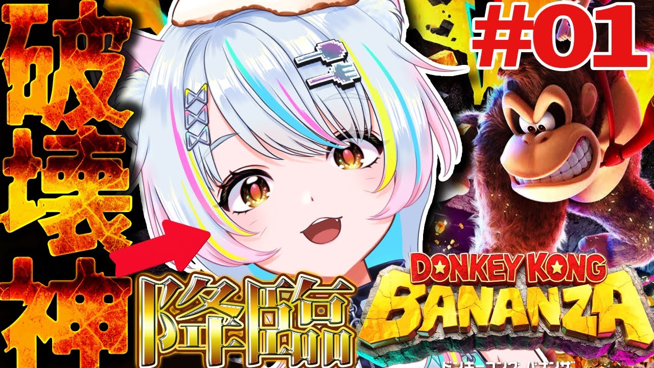 #01【これは私が破壊神になるまでの物語…？】🐈️🎀✨作業用BGMにも🎀ドンキーコング バナンザ