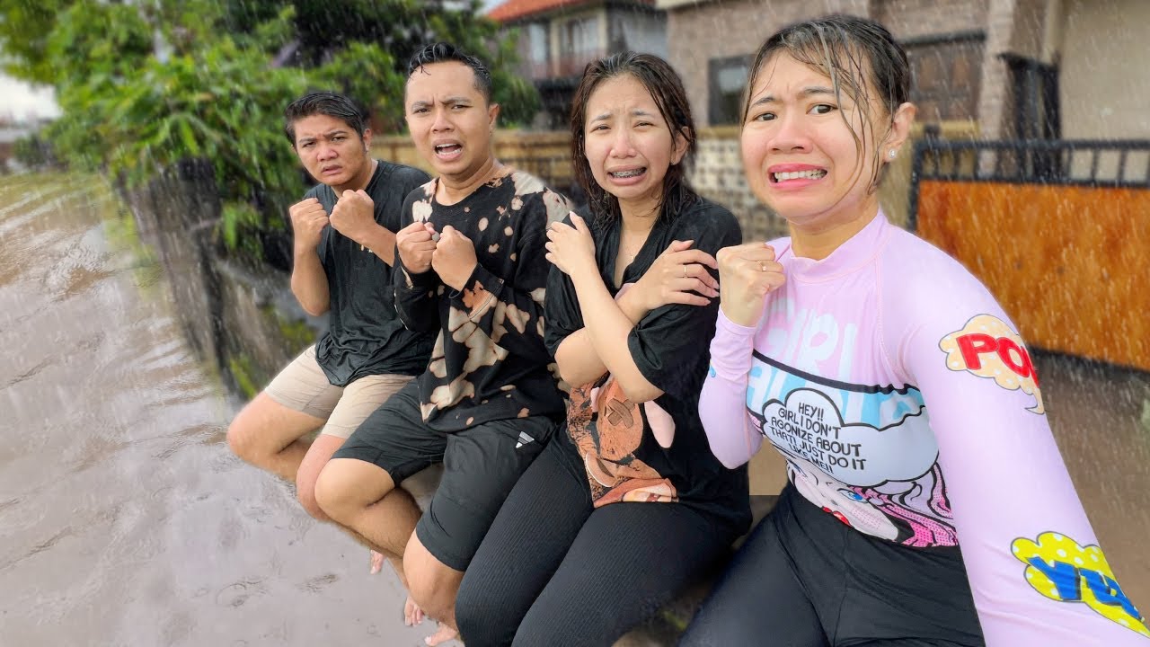 DEPAN RUMAH BANJIR!! KITA HUJAN-HUJANAN SAMPAI KEDINGINAN!!