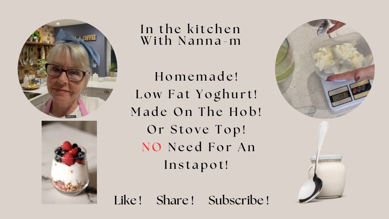 Homemade Low Fat Yoghurt made on the hob/stove top, 2 Ingredients, NO NEED for an Instapot