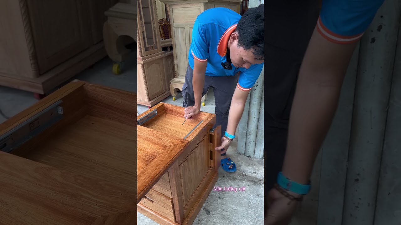 DIY Wooden Furniture with TWO Lock  TWO Hidden Drawers #furniture #hidden #virals #viralvideo