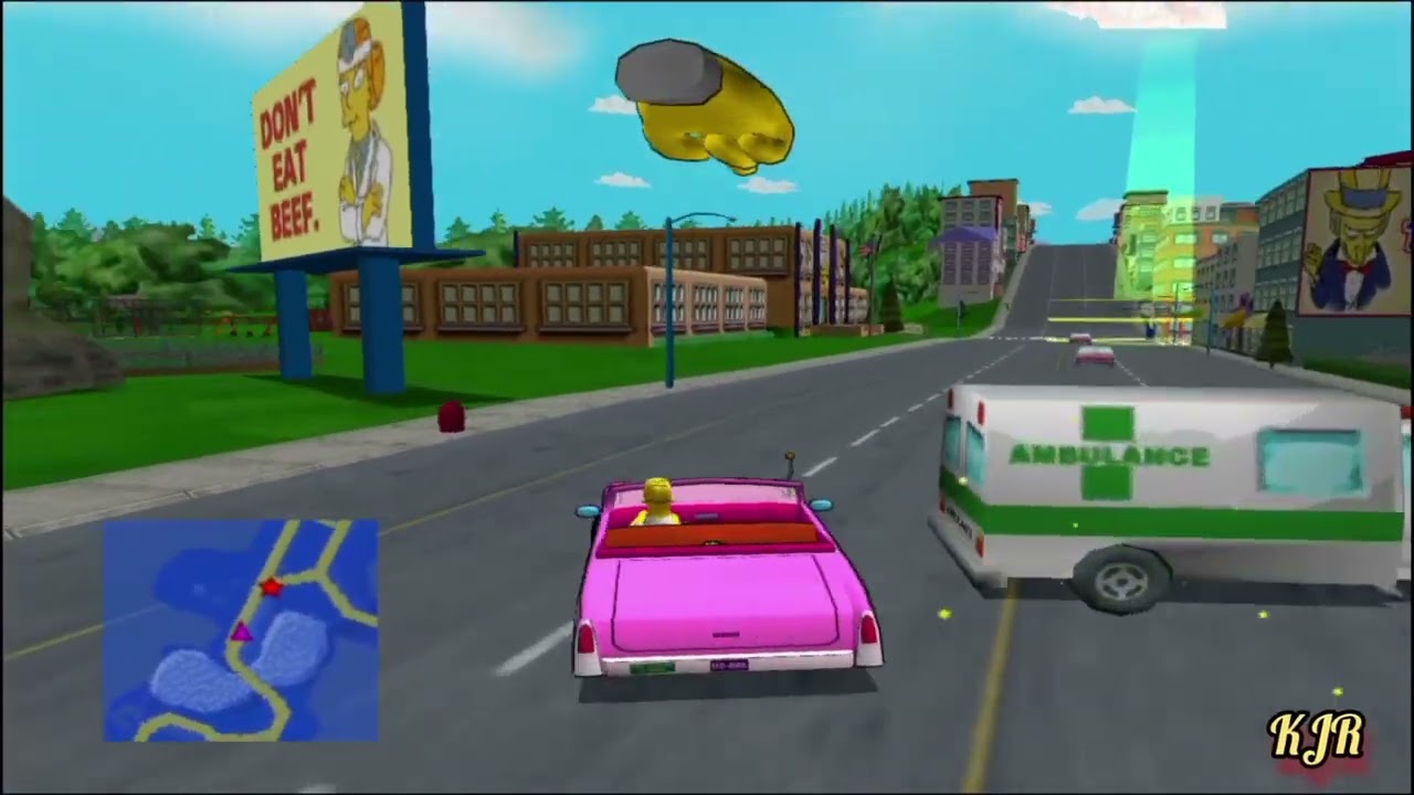 The Simpsons - Road Rage | PlayStation 2 Gameplay Preview Sunday Drive Game Mode