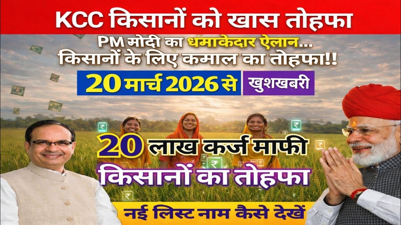 12 मार्च 2026 से किसानों का कमाल! KCC में 2-2 लाख कर्ज माफी | PM मोदी तोहफा 😍 जय किसान!