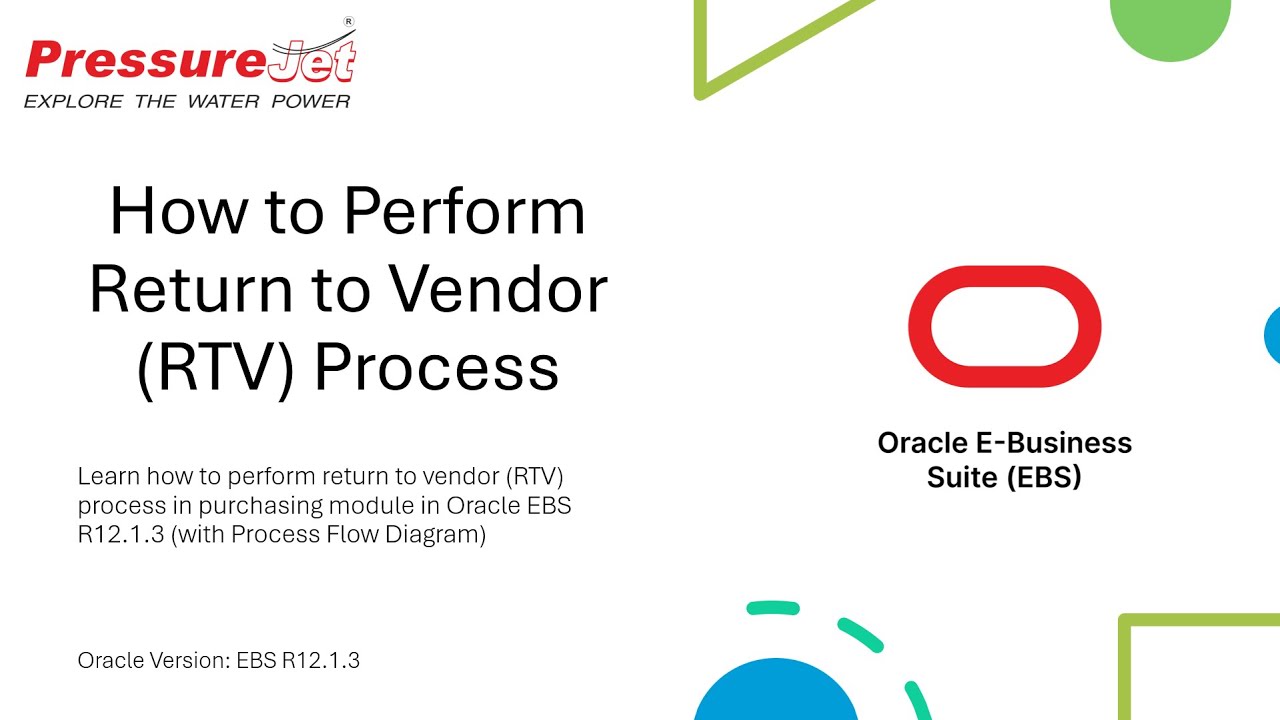 How to Perform Return to Vendor (RTV) Process | Oracle EBS R12