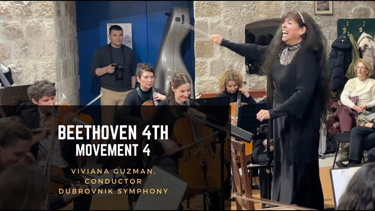 Viviana Guzman conducts Beethoven 4th, 4th Movement with Dubrovnik Symphony
