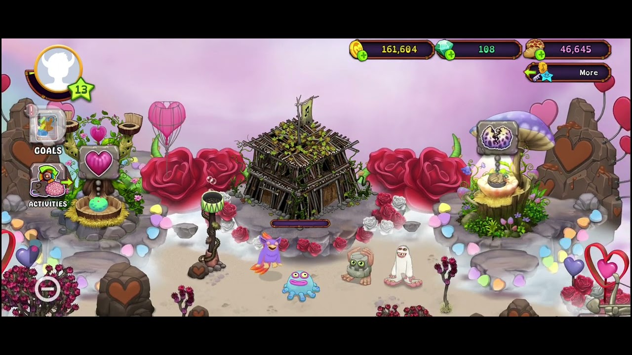Main my singin monster lagi terus dapat 100 gems
