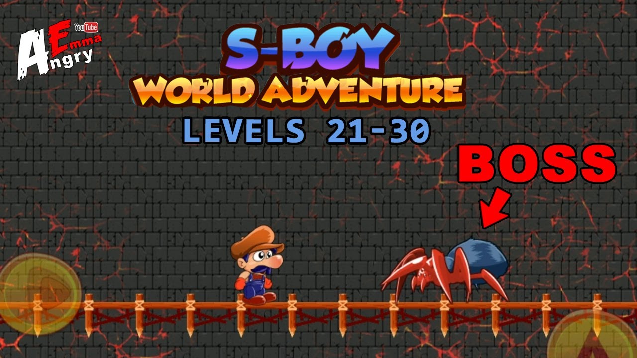 Sboy World Adventure - Levels 21-30 + BOSS / Gameplay Walkthrough (Android Game)