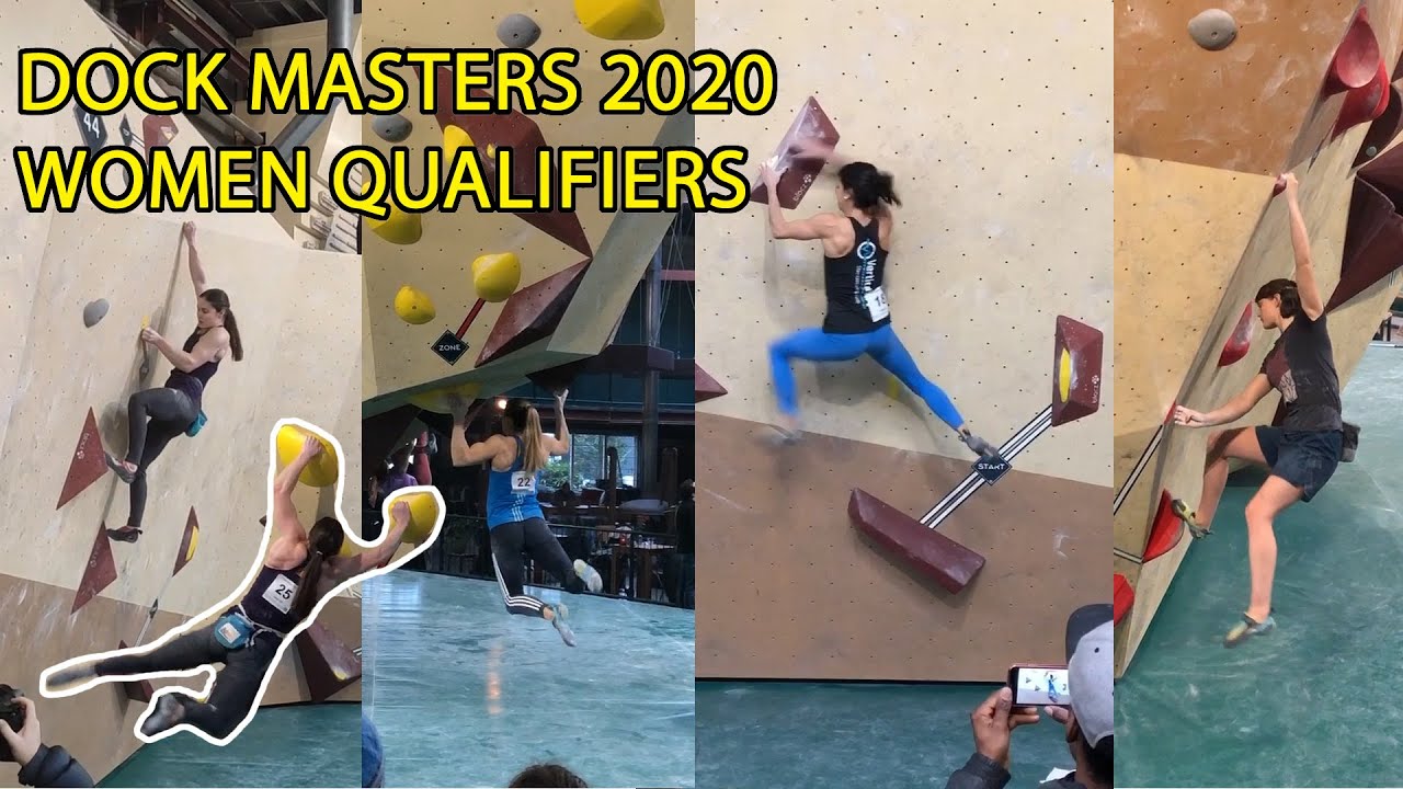 Dock Masters 2020 Qualifier Bouldering Fanny Gibert, Petra Klingler, Chlo&eacute; Caulier, Oceana Mackenzie