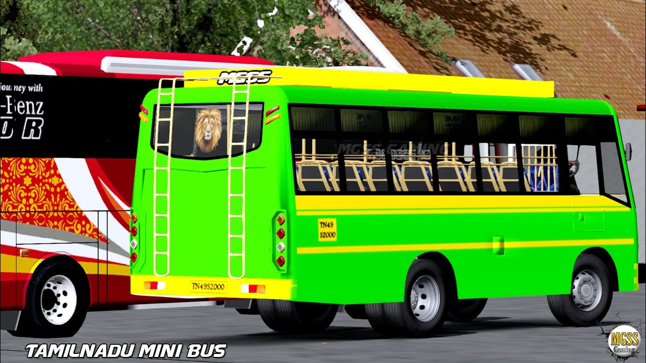 Tamilnadu private mini bus|Old Ashok Leyland engine sound and drive test|driving on Ets2 Gameplay