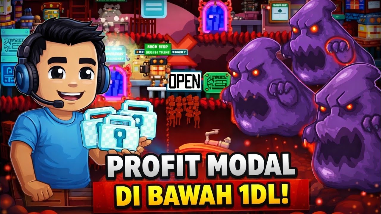 CARA DAPET 1 BGL SEHARI DENGAN MODAL DI BAWAH 1 DL | Growtopia Indonesia 