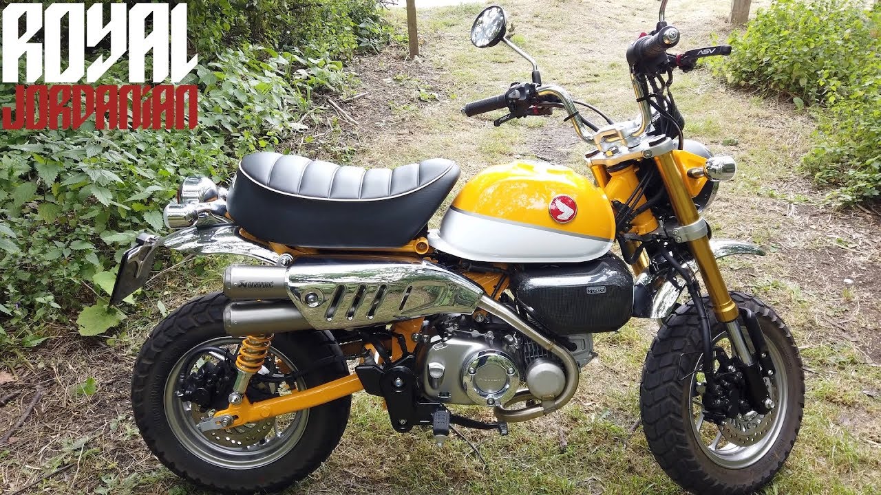 Honda Monkey full Akrapovic exhaust system sound check