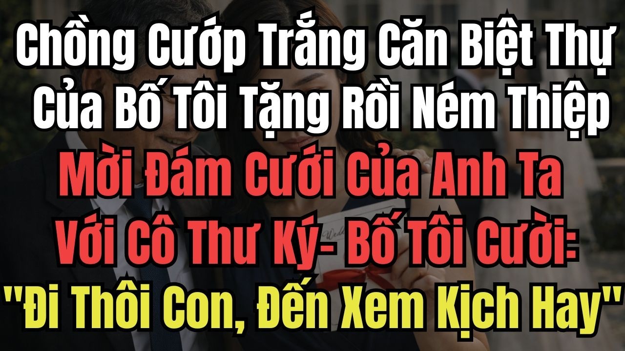 Chồng Cướp Trắng Căn Biệt Thự Của Bố Tôi Tặng Rồi Ném Thiệp Mời Đám Cưới Của Anh Ta Với Cô Thư Ký-