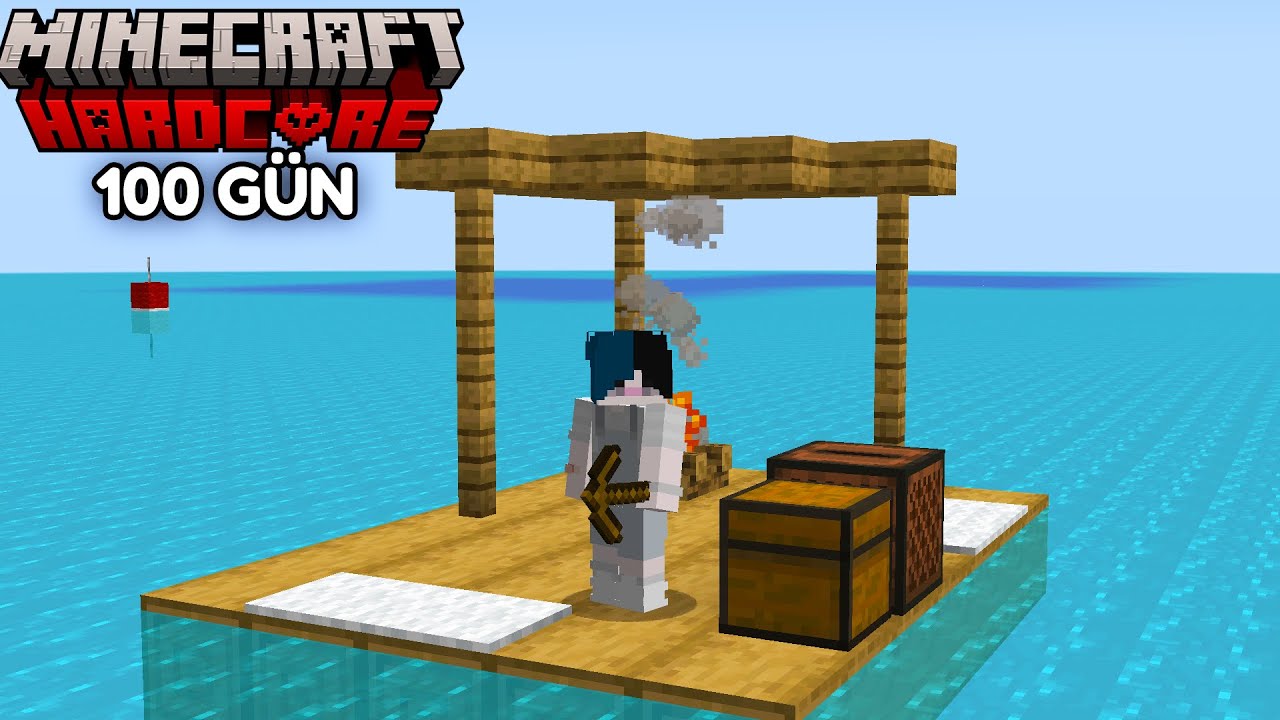 Minecraft'ta OKYANUS Dünyasında 100 Gün Hayatta Kaldım