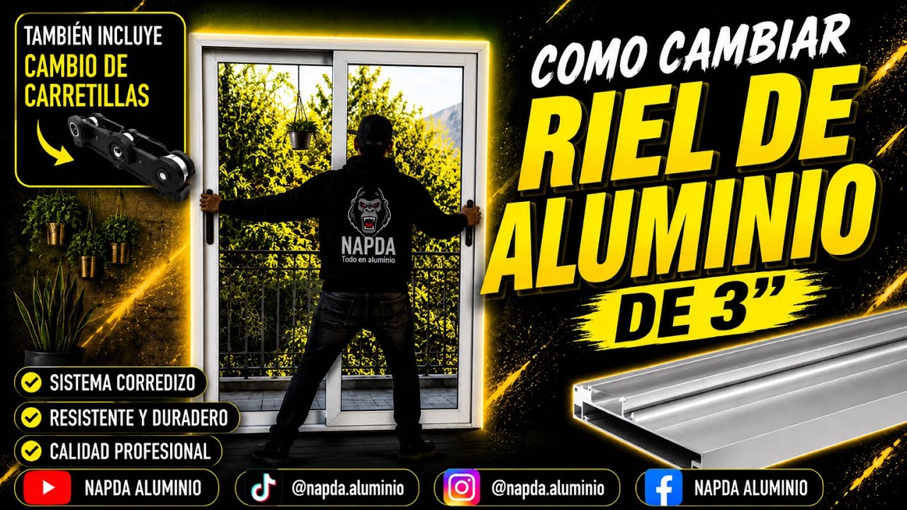 🕵️‍♂️COMO CAMBIAR RIEL DE ALUMINIO DE 3