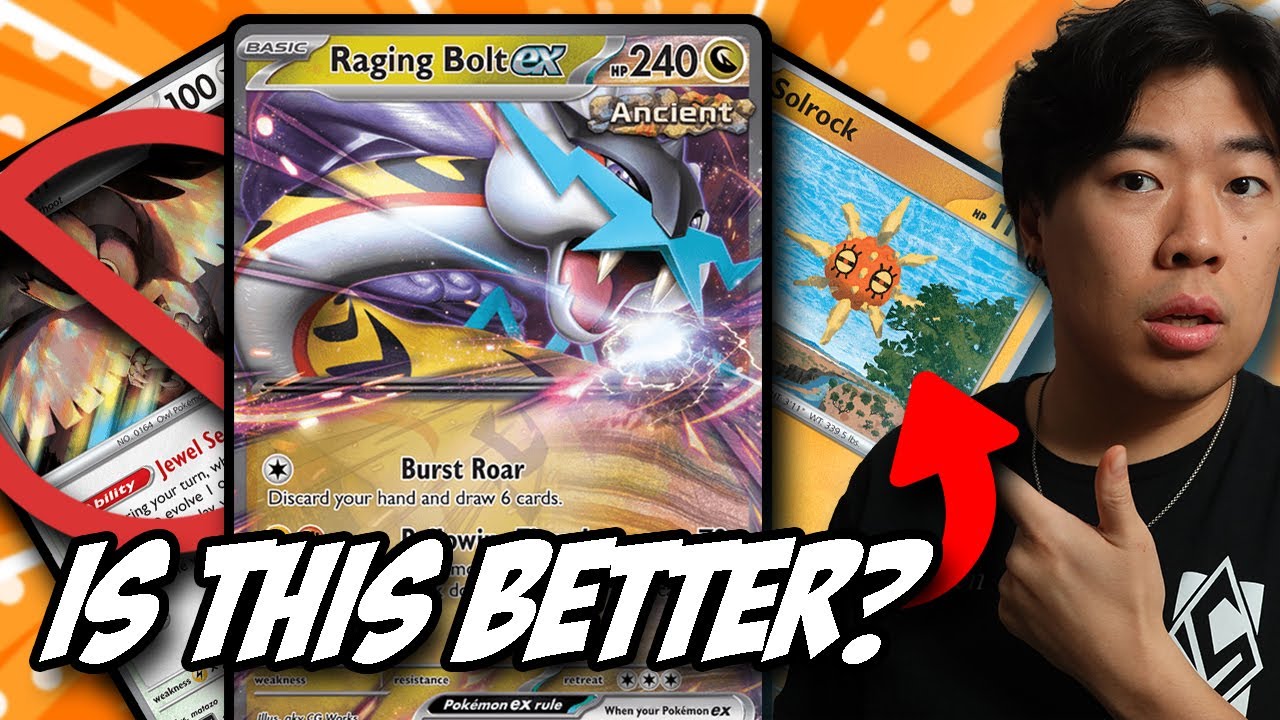 Лучше ли движок Solrock, чем Noctowl, для атаки Raging Bolt? | Геймплей Pokemon TCG в прямом эфире