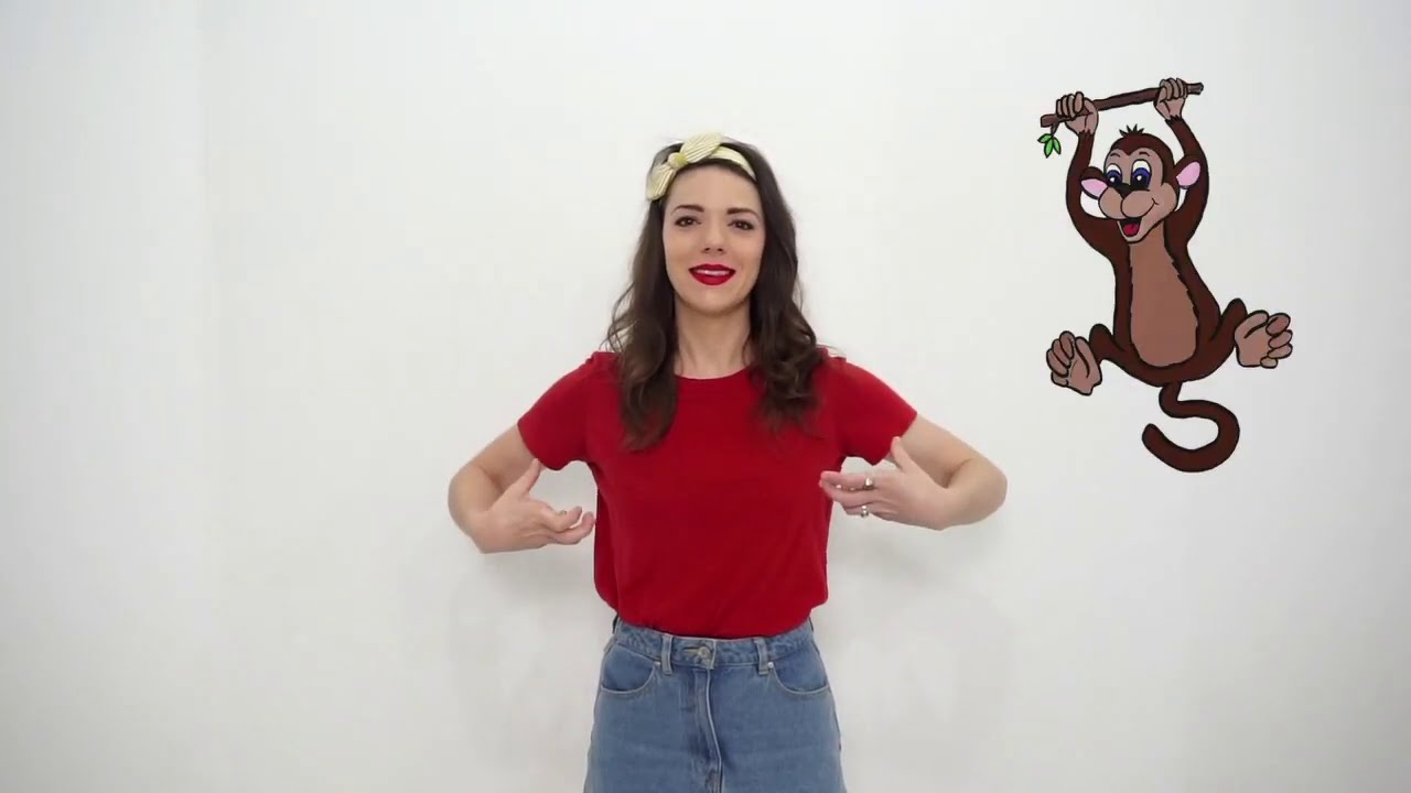 Five Cheeky Monkeys | Auslan  sing & sign | Songs for Children | hey dee ho music