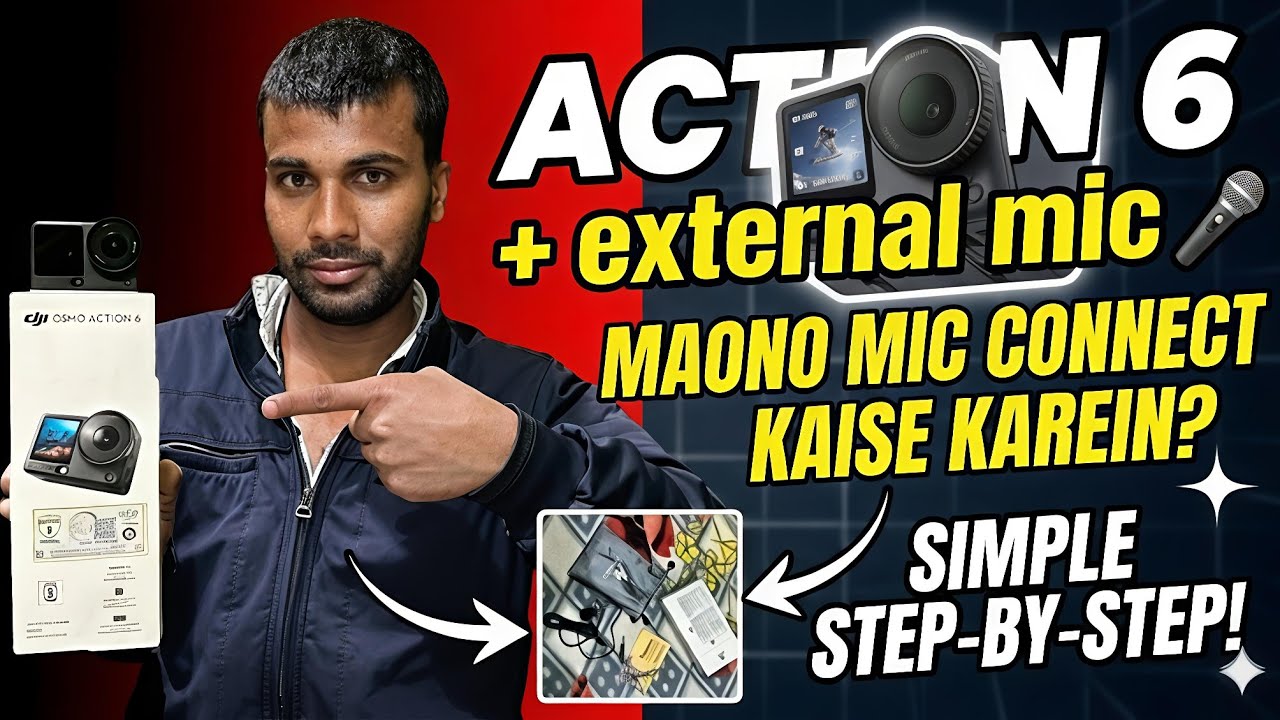  DJI Osmo Action 6 Mic Setup Guide | Connect External Mic Easily📸