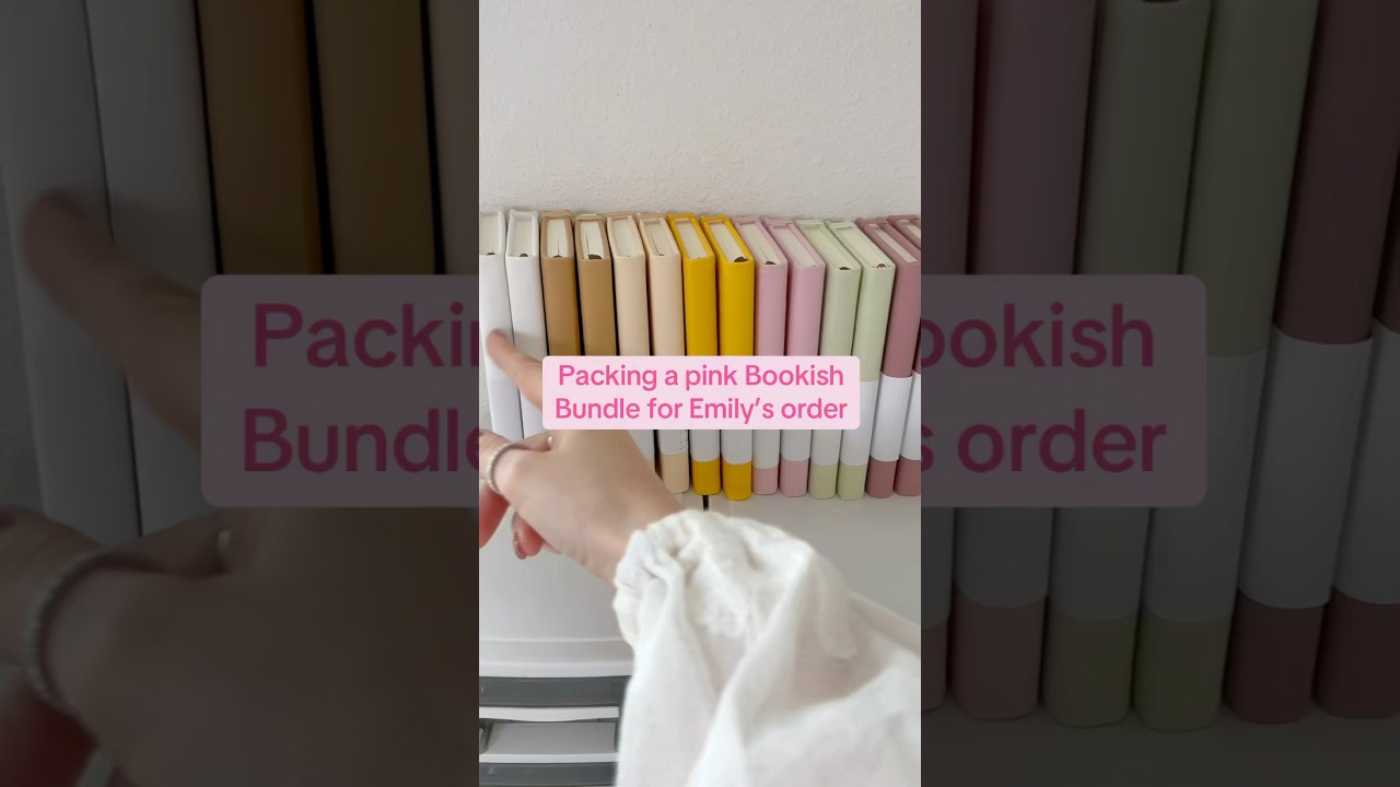 Packing a pink Bookish Bundle for Emily&rsquo;s order!ASMR packing &mdash; no talking, just cozy bookish sounds