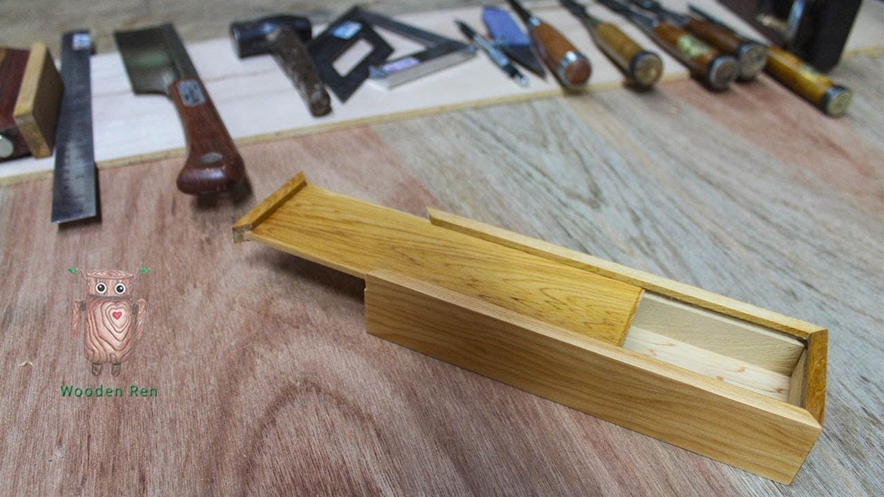 木工DIY 收納盒 | 滑蓋式木盒 | SLIDE LID WOODEN BOX | woodworking #016