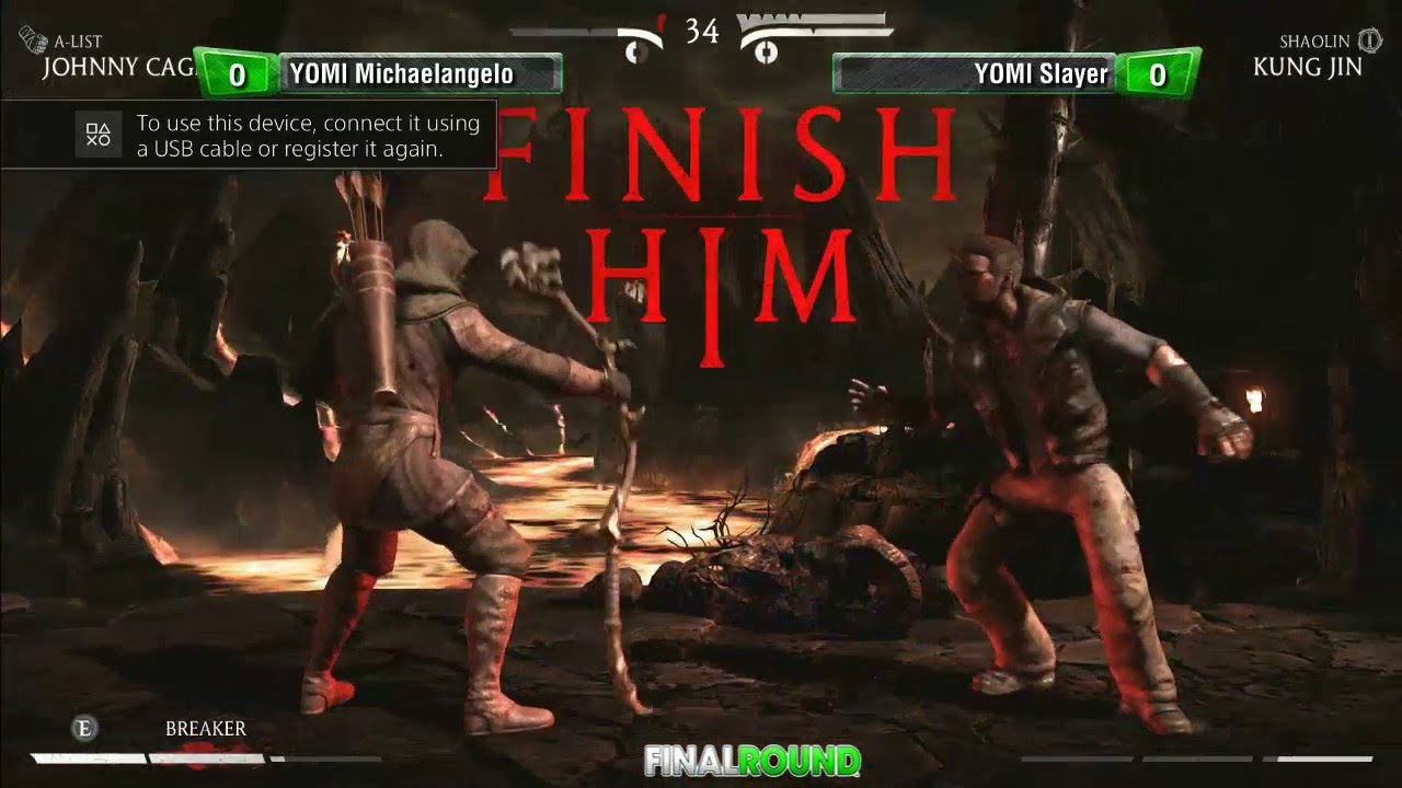 Mortal Kombat X Tournament: Final Round 19 - Michaelangelo (Johnny Cage) vs Slayer (Kung Jin)