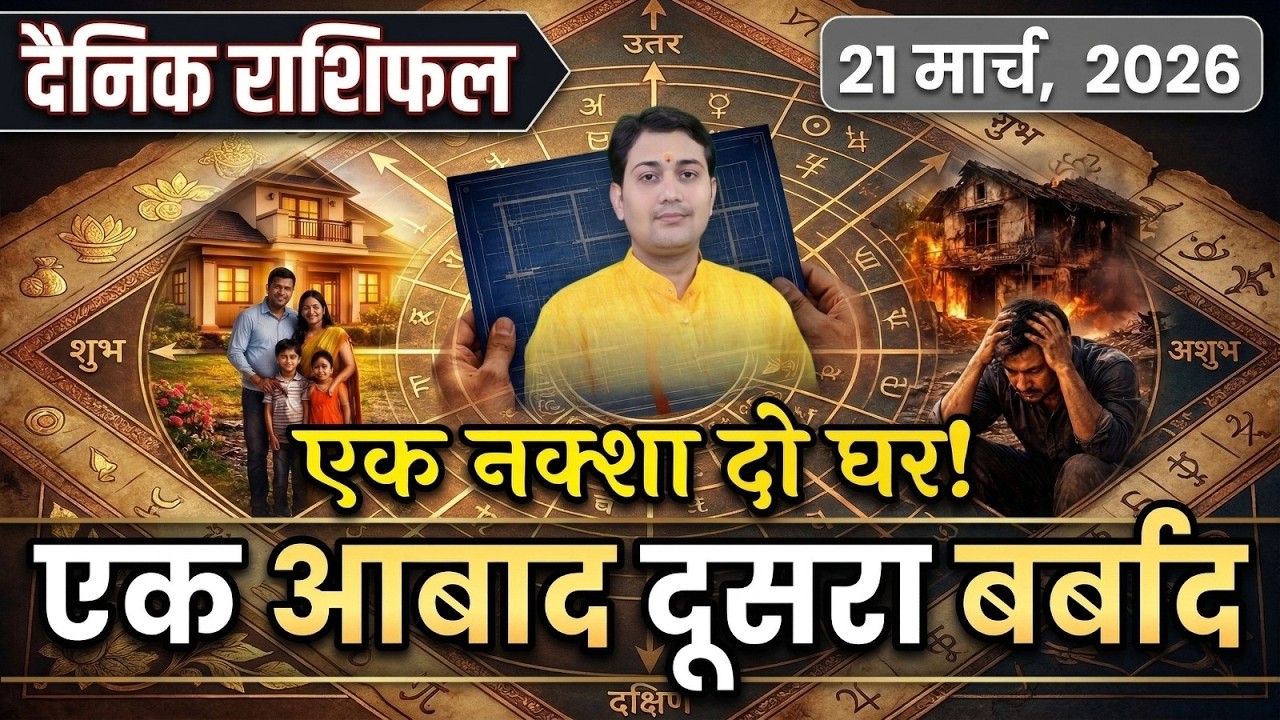 वास्तु दोष नहीं, कुंडली का 4th भाव है असली कारण! 21 March 2026 | Aaj Ka Rashifal | दैनिक राशिफल