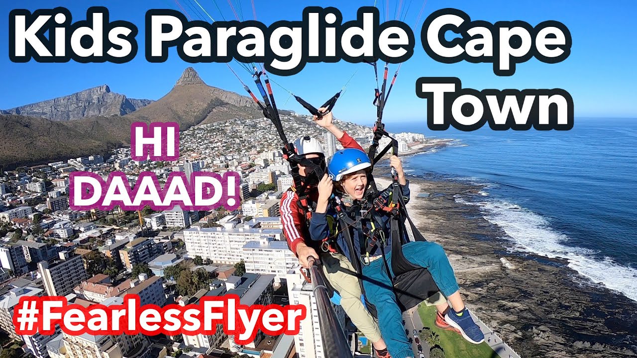 Hysterical Kids Paraglide Cape Town. [Complete with Commentary]