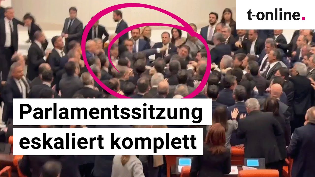 Rangelei in t&uuml;rkischem Parlament