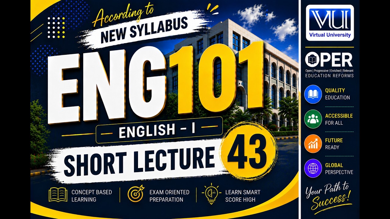 ENG101 Final Term Preparation 2026 Short Lecture 43 Highlighted Notes|Complete Revision New Syllabus