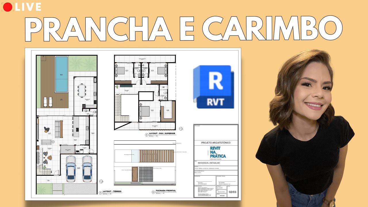 Como criar folha parametrizada com legendas e carimbo personalizado | Revit na Prática - Live 126
