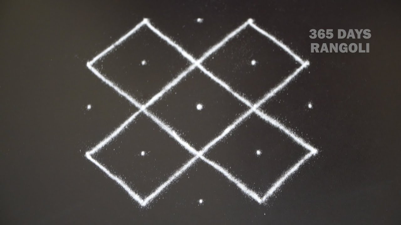 Padi Kolam with 5 dots/ Lotus Rangoli/ಚುಕ್ಕಿ ರಂಗೋಲಿ /Simple Rangoli/Daily Rangoli