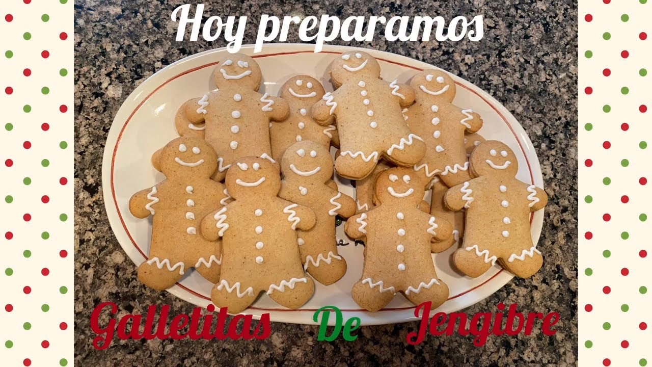 GALLETAS DE JENGIBRE 🎄NAVIDEÑAS/ GINGERBREAD MAN COOKIES. Faciles y deliciosas!! sin melaza