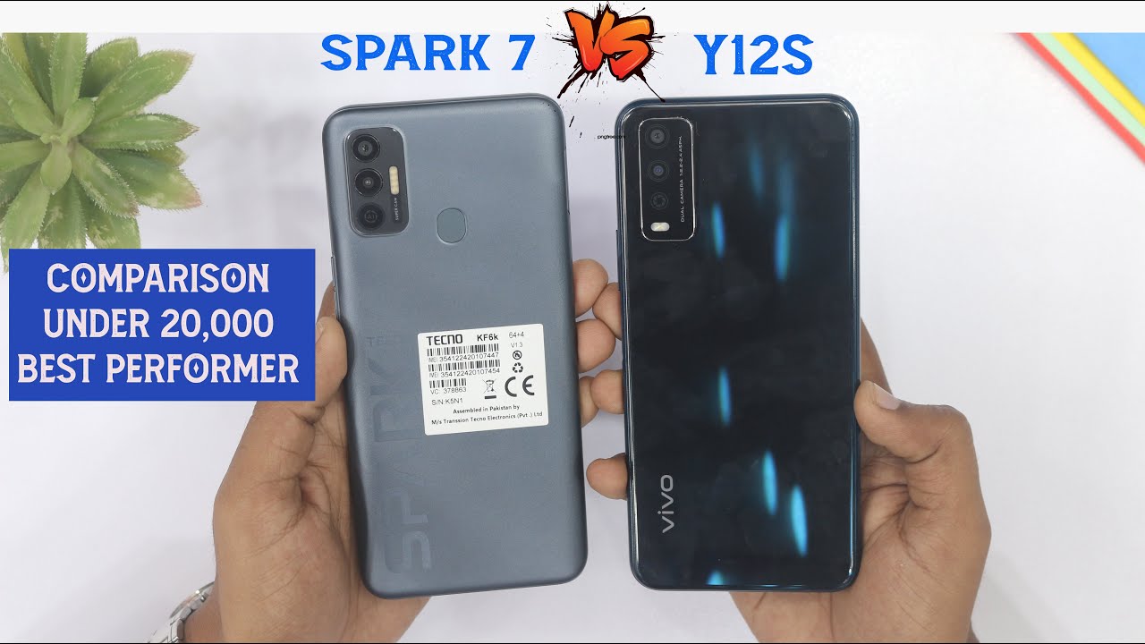 Comparison Under Rs. 20,000 Best Device | Tecno Spark 7 VS Vivo Y12s | Gameplay | Speed Test