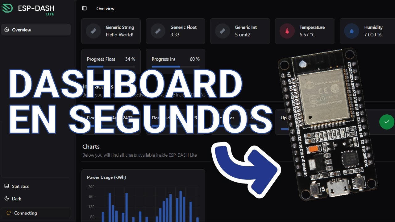 ESP-DASH en Acción: Dashboard Web para ESP32 – Review y Pruebas Reales