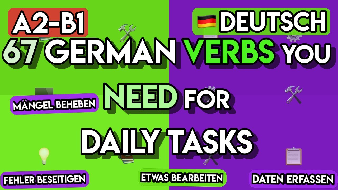 Master German Action Verbs (A2-B1): 112 Essential Phrases for Daily & Professional Tasks