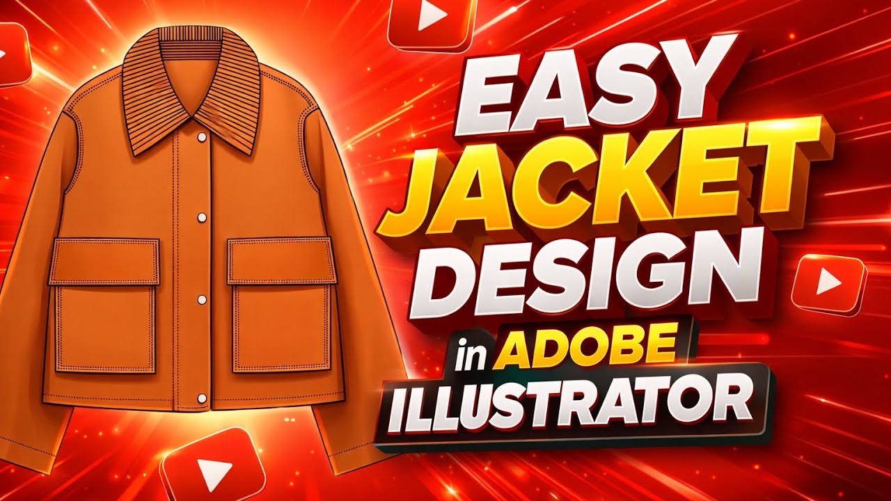 How to Draw a Jacket in Adobe Illustrator | Beginner Friendly