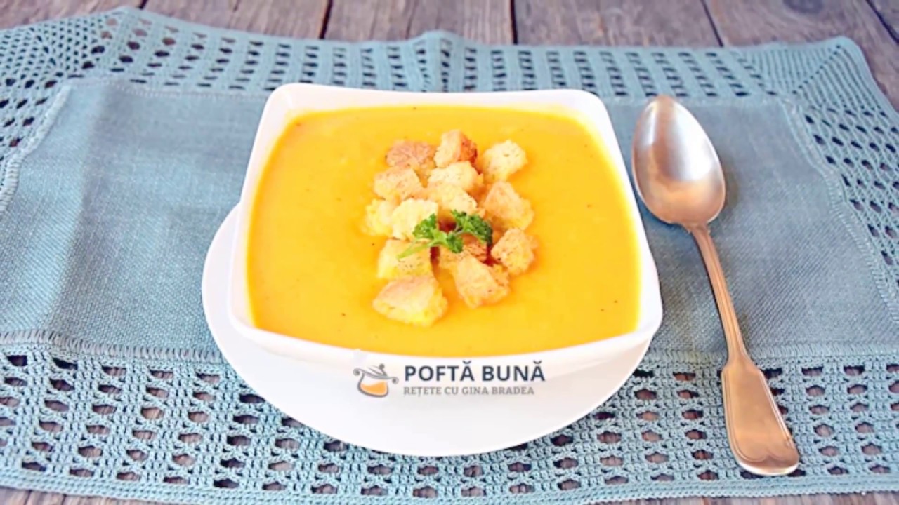 Supa crema de dovleac, reteta simpla, clasica, rapida