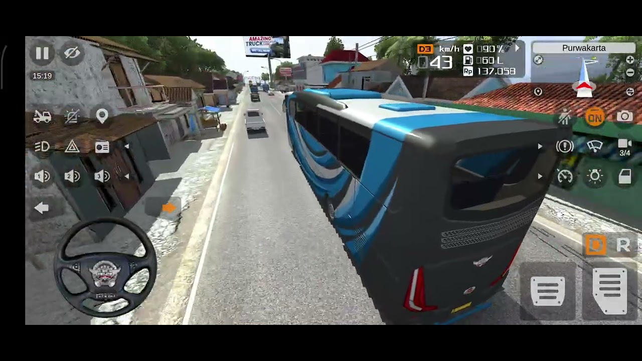Bus telolet kebut-kebutan #gameplay 