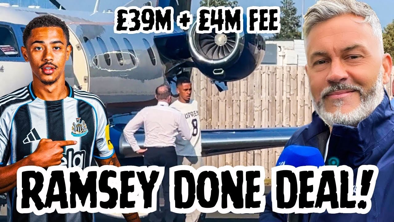 🛩️ RAMSEY touches down in The Toon! VIDEO EXCLUSIVE as Newcastle sign £39m midfielder! 