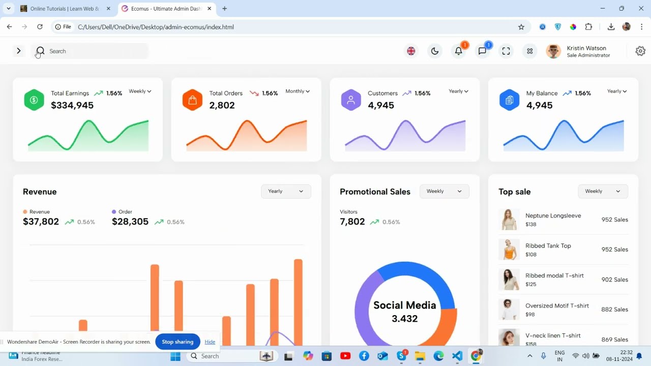 Free Inventory Management Admin-Dashboard Template Bootstrap 5.3