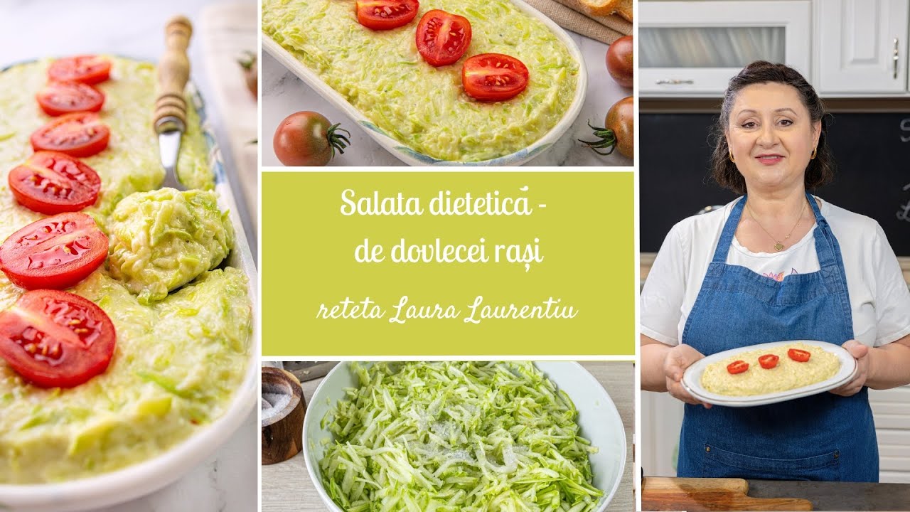 Salată de dovlecei rași - rețeta dietetică fără multe grăsimi