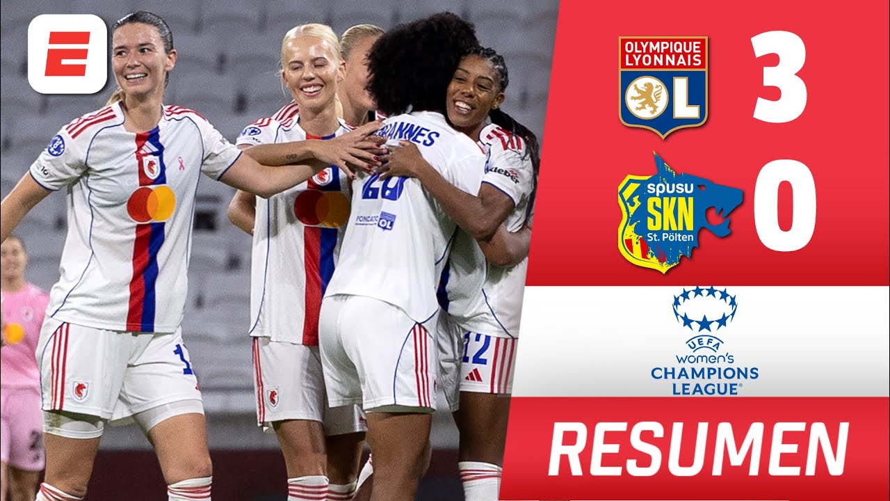 Olympique Lyonnes GOLEÓ 3-0 a St Polten, SALTA al LIDERATO | Resumen | UEFA Women’s Champions League
