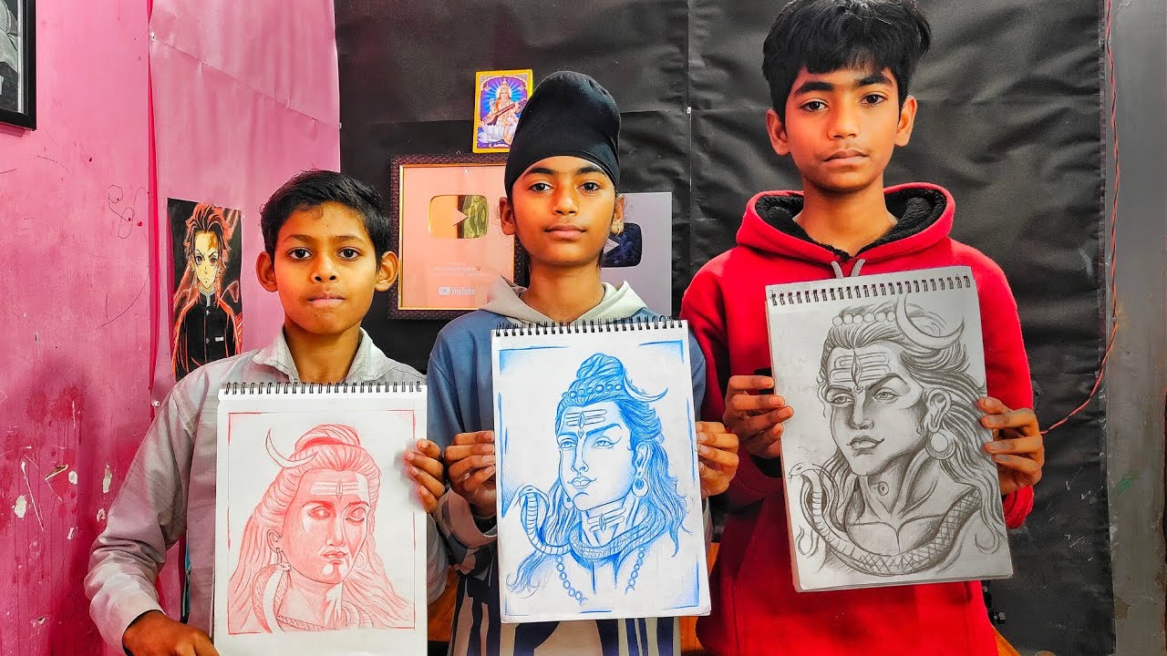 😱 Mahadev Drawing Challenge | Kisne Banai Sabse Best Shiv Ji Ki Drawing? 🔥✍️