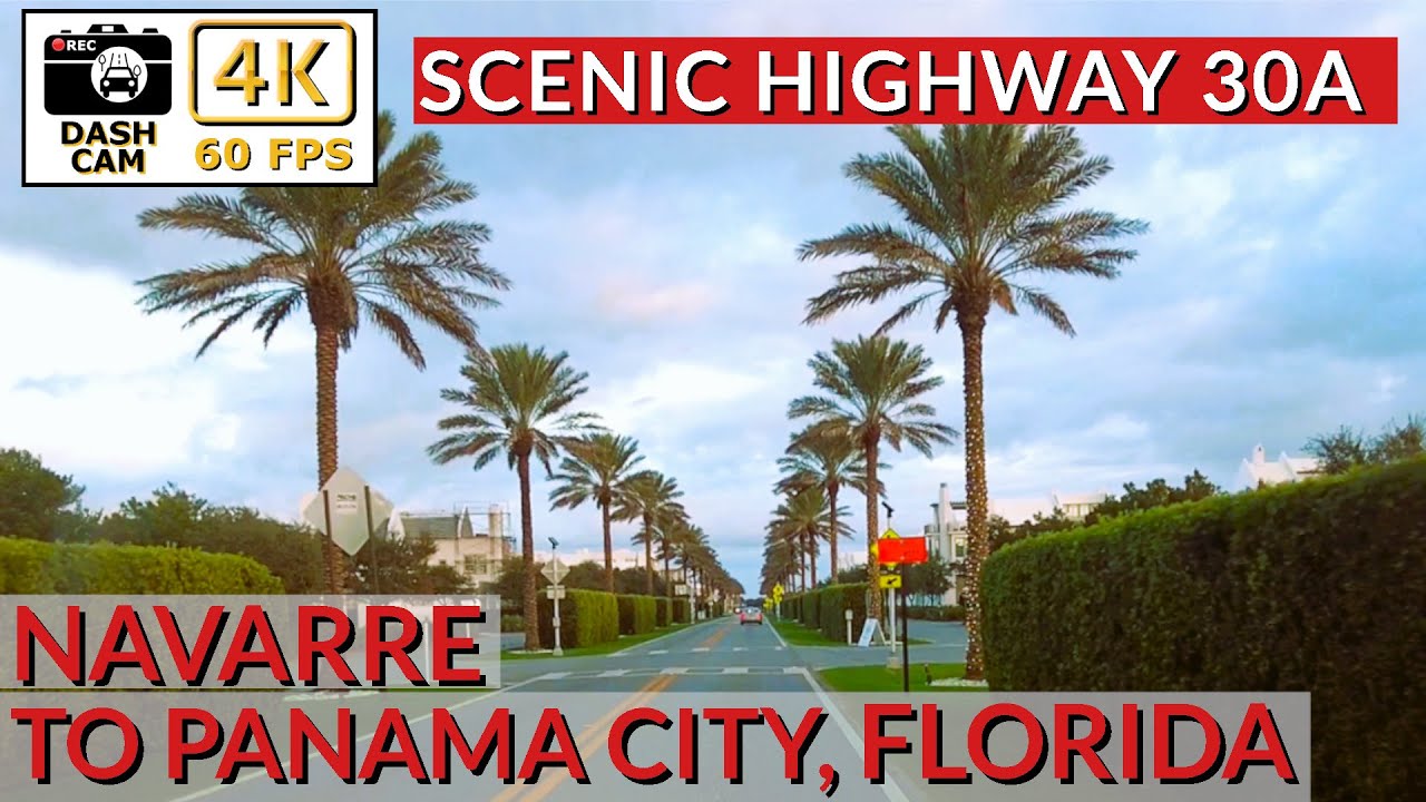 Scenic Drive on Highway 30A 🚗🌴 | 4K Road Trip from Navarre to Panama City, Florida 🇺🇸