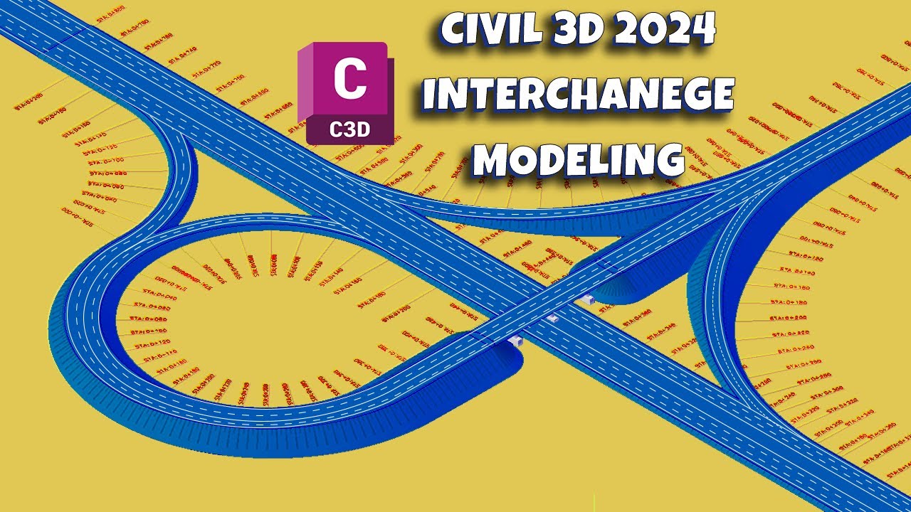 How To Create Professional Trumpet Interchange Modeling in Civil 3D 2024!!