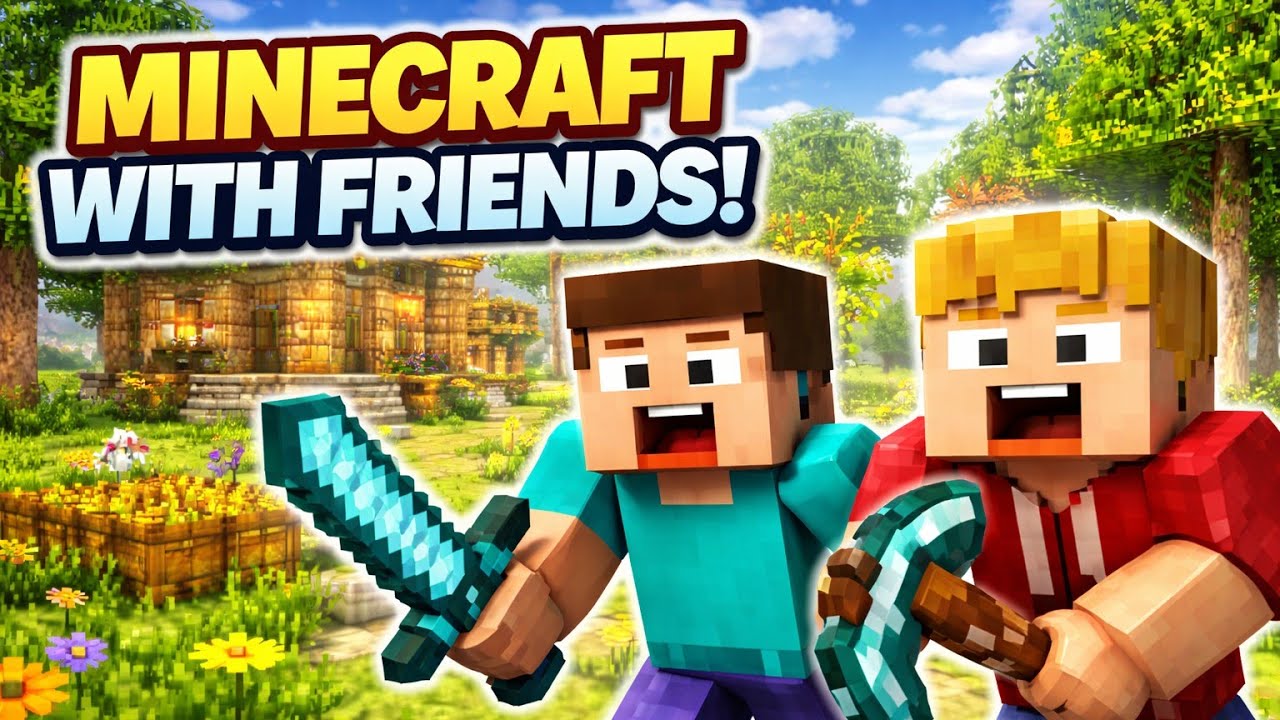 minecraft with myn school  friend
