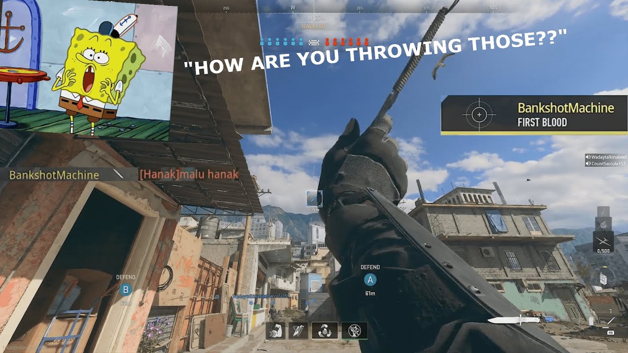 The BEST Crossmap Reactions | MW2 Search & Destroy Off Spawn Throwing Knives