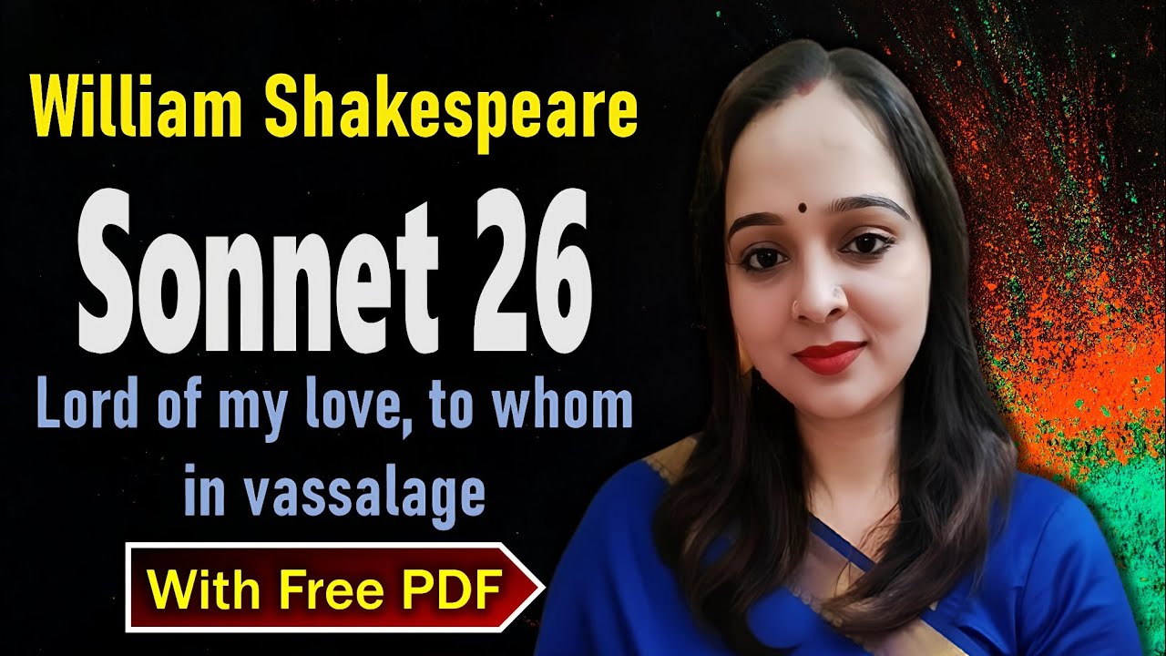 Sonnet 26 by William Shakespeare in Hindi | Sonnet 26 William Shakespeare
